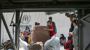 Newly arrived Afghan refugees settle in a temporary camp in Kabul, Afghanistan, Aug. 30, 2025. A total of 2,844 Afghan refugee families, totaling 13,662 individuals, returned to Afghanistan from Iran and Pakistan on Thursday, Afghanistan's High Commission for Addressing Returnees Problems announced Friday. (Photo: Xinhua)