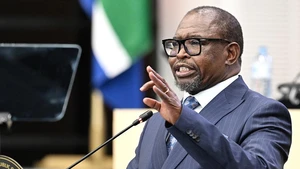 South African Finance Minister Enoch Godongwana delivers the 2026 Budget Speech in Parliament in Cape Town, South Africa, Feb. 25, 2026. South Africa's economy is projected to grow by 1.6 percent in 2026, with the outlook steadily improving, Finance Minister Enoch Godongwana said on Wednesday. (Photo: Xinhua)