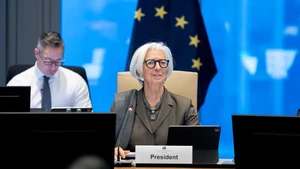 European Central Bank (ECB) President Christine Lagarde attends a press conference in Frankfurt, Germany, on Feb. 5, 2026. The ECB on Thursday decided to leave key interest rates unchanged at its first monetary policy meeting of 2026, marking the fifth consecutive hold since July 2025. (ECB/Handout via Xinhua)