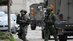Photo taken on Feb. 26, 2026 shows Israeli soldiers during a military operation in the city of Nablus, in the West Bank. (Photo: Xinhua)