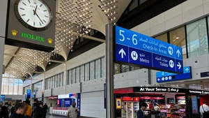 This photo taken on March 7, 2026 shows an interior view of Dubai International Airport in Dubai, the United Arab Emirates (UAE). Dubai-based carrier Emirates said on Saturday it has resumed flight operations at Dubai International Airport after a temporary suspension earlier in the day due to safety concerns. (Photo: Xinhua)