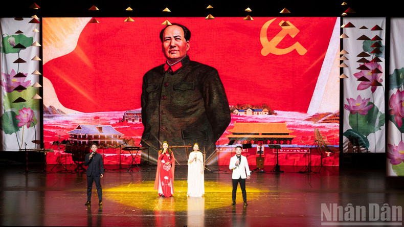 A vocal performance at the art programme “Colours of Culture”.