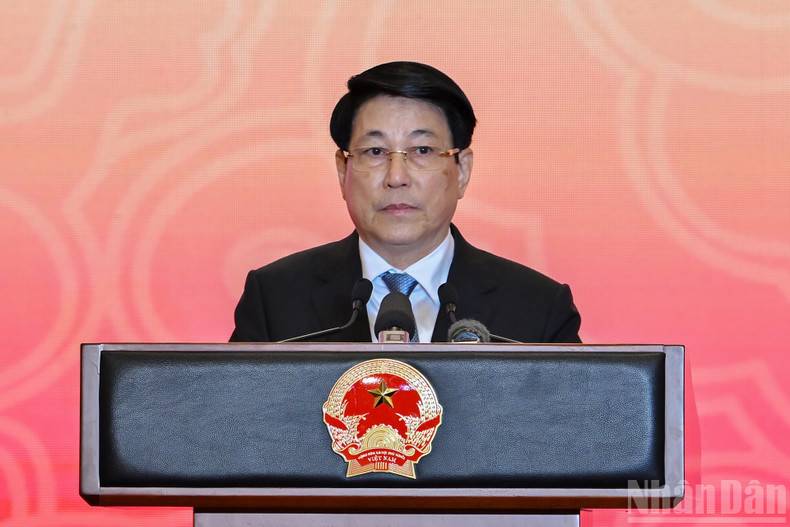 State President Luong Cuong delivered remarks. State President Luong Cuong delivered remarks.