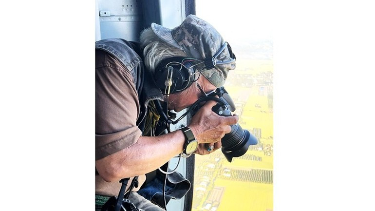 The author working at an altitude of 1,500 m.