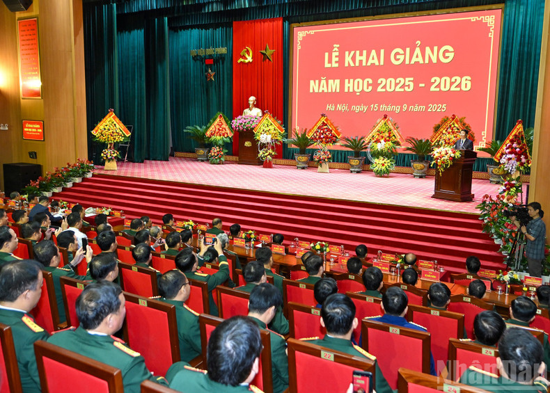 The overview of the opening ceremony of the 2025–2026 academic year of the National Defence Academy.