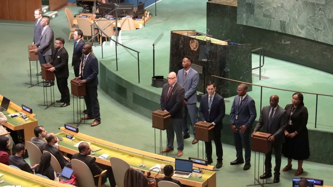 The UN General Assembly begins the vote counting process. (Photo: VNA) vna-potal-viet-nam-tai-dac-cu-vao-hoi-dong-nhan-quyen-lhq-nhiem-ky-20262028-8339269.jpg