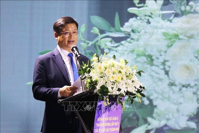 Permanent Vice Chairman of the Hue City People’s Committee Nguyen Thanh Binh delivers the opening remarks. (Photo: VNA) Permanent Vice Chairman of the Hue City People’s Committee Nguyen Thanh Binh delivers the opening remarks. (Photo: VNA)