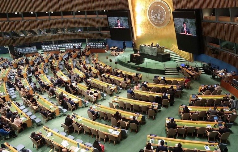 Overview of the plenary session to elect members of the United Nations Human Rights Council for the 2026–2028 term. (Photo: VNA) 5.jpg