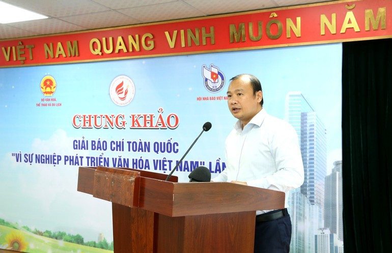 Deputy Minister Le Hai Binh, Alternate Member of the Party Central Committee and Standing Deputy Secretary of the Ministry’s Party Committee, speaks at the event. (Photo: Tran Huan) z7098184446596-05939d9bd47f3dc4dd9fedb911df6668.jpg