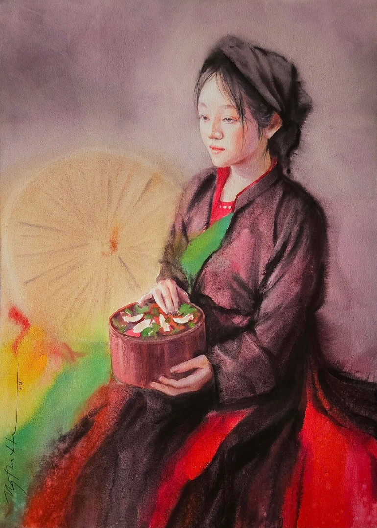 The artist is deeply interested in cultural identity.