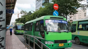 A bus station in Ho Chi Minh City.