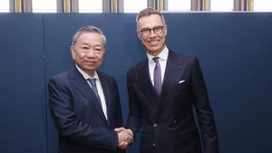 General Secretary and State President To Lam meets Finnish President Alexander Stubb on 24 September 2024. (Photo: Lam Khanh/VNA)
