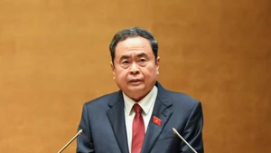 NA Chairman Tran Thanh Man speaks at the 15th National Assembly's 10th session. (Photo: NDO)