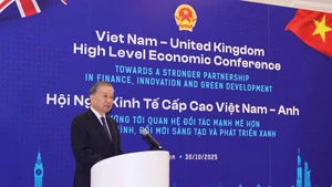 Party General Secretary To Lam delivers a speech at the Viet Nam–UK High-level Economic Conference on October 30, 2025. (Photo: VNA)