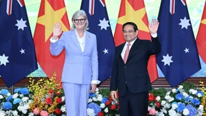 Prime Minister Pham Minh Chinh meets with Australian Governor-General Sam Mostyn in Ha Noi on September 10. (Photo: Tran Hai)