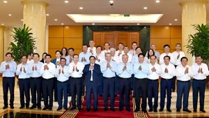 General Secretary To Lam and other Party and State leaders at the working session with the Standing Board of the Government’s Party Committee. (Photo: Dang Khoa)