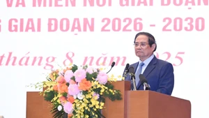 Prime Minister Pham Minh Chinh speaks at the event. (Photo: Tran Hai)
