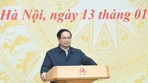 PM Pham Minh Chinh speaks at the meeting. (Photo: Tran Hai)