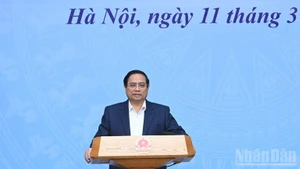 Prime Minister Pham Minh Chinh speaks at the conference. (Photo: Tran Hai)