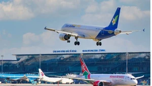 Aircraft at Noi Bai International Airport.