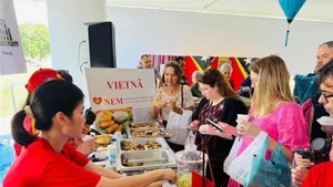 The Vietnamese booth at the 2025 International Food and Culture Bazaar. (Photo: The Courtesy of the Vietnamese Embassy in Brazil) 