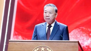 Party General Secretary To Lam speaks at the People’s Public Security Intelligence's 80th anniversary (Photo: VNA)