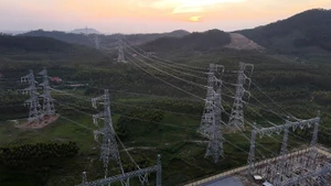 The Lao Cai-Vinh Yen 500kV transmission line. (Photo: EVN)