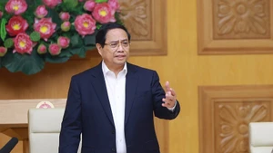 Prime Minister Pham Minh Chinh speaks at the meeting. (Photo: VNA) 