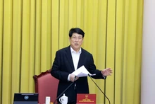 President Luong Cuong delivers the speech at the working session. (Photo: NDO)