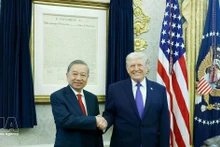 Party General Secretary To Lam meets US President Donald Trump at the White House on February 20 morning (Photo: VNA)