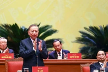 The 14th National Congress of the Communist Party of Viet Nam (CPV) continues a full-day session on January 22, chaired by Party General Secretary To Lam – President of the Presidium. (Photo: VNA)