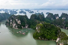 The Condé Nast Traveler assessed that Ha Long Bay is favoured by visitors for its emerald waters and its long stretch of limestone islands. (Photo: THANH DAT)