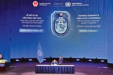 The opening ceremony for the signing of the United Nations Convention against Cybercrime. (Photo: THUY NGUYEN)