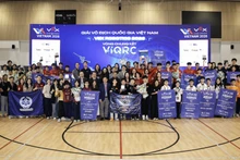 The winning teams from schools honoured at the final round of the Viet Nam National VEX Robotics Championship 2026.