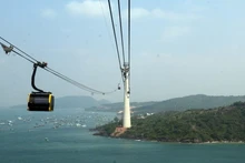 The Hon Thom cable car tops the list of the 11 most spectacular cable cars in Asia selected by Travel + Leisure. (Photo: VNA)