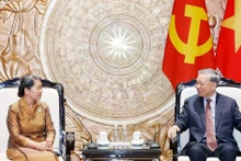 Party chief To Lam receives Cambodian CPP vice President Men Sam An (Photo: VNA)