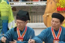 A calligraphy booth at the festival (Photo: VNA)