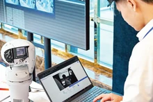 The booth showcasing physical security solutions within the framework of the conference on “Physical security – trends and solutions” at the end of November 2025. (Photo: NDO)