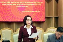 NA Vice Chairwoman Nguyen Thi Thanh calls for absolute accuracy in the preparation of voter lists. (Photo: VNA)