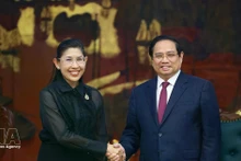 PM Pham Minh Chinh welcomes Thai Ambassador to Viet Nam Urawadee Sriphiromya in Ha Noi on March 13. (Photo: VNA)