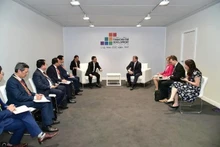 Deputy Prime Minister Ho Duc Phoc (left) meets with Ville Tavio, Finland’s Minister for Foreign Trade and Development on June 30 (Photo: VNA)