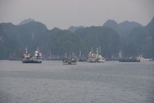 Ships of the Naval Region 1 have moved to safe anchorage to avoid the storm. (Photo: NDO)