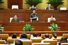 Minister of National Defence General Phan Van Giang addresses the event, clarifies key issues raised by deputies. (Photo: VNA)