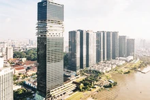 The 55-storey Saigon Marina IFC Tower stands out on the Saigon River, Ho Chi Minh City. (Photo: NDO)