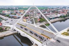 The Van River Overpass Project is a highlight in the urban landscape of Ninh Binh Province.