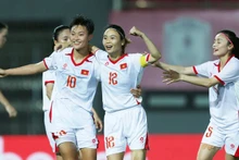 The Vietnamese women’s football team dominated Indonesia. (Photo: VFF)