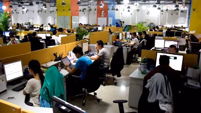 An information technology company based in the Tan Thuan Export Processing Zone. (Photo: QUY HIEN)