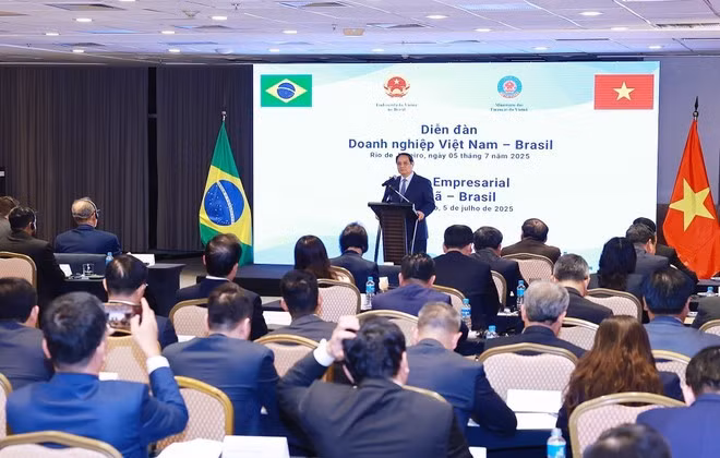 A view of the Viet Nam - Brazil Business Forum. (Photo: VNA)