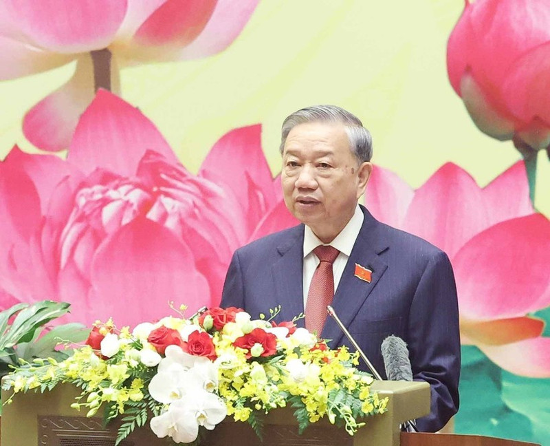 Party General Secretary To Lam addresses the first Congress of the National Assembly (NA)’s Party Organisation in Ha Noi on September 25. (Photo: VNA)