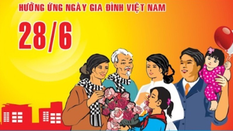 This year’s Viet Nam Family Day continues with the same theme as the 2024 edition, reaffirming the important message: “Happy Families – Prosperous Nation”. (Illustrative image/Photo: baovanhoa.vn)